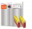318705 - Peach Doppelpack Tintenpatronen gelb kompatibel zu Canon, Xerox, Apple BJI-201Y*2, 0949A001