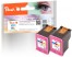 318806 - Peach Double Pack tête d'impression couleur, compatible avec HP No. 901 C*2, CC656AE*2