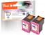 319636 - Peach Doppelpack Druckköpfe color kompatibel zu HP No. 62XL c*2, C2P07AE*2